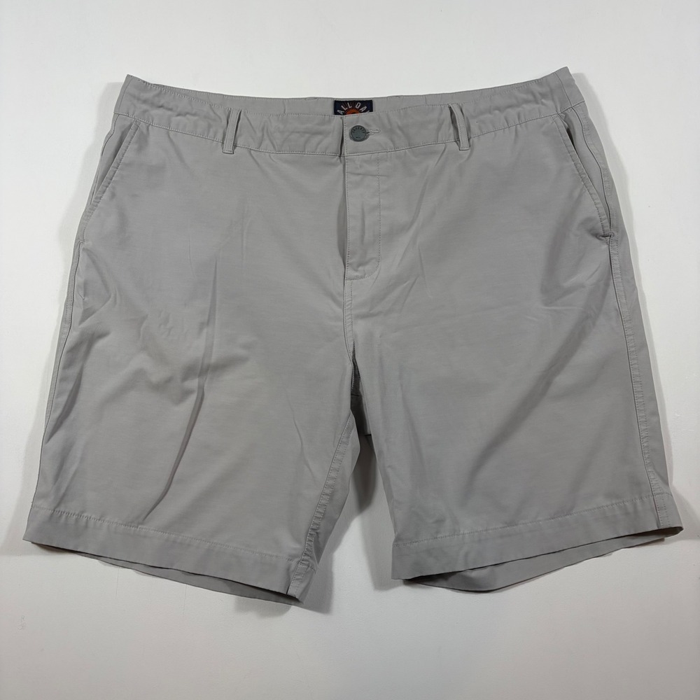 Faherty All Day Shorts Mens 40 Hybrid Stretch Quick Dry Performance Gray
